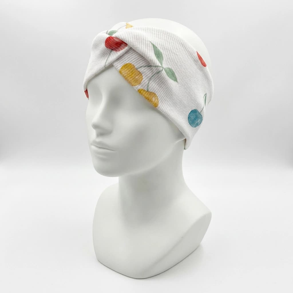 Rebrovaná čelenka – čerešničky