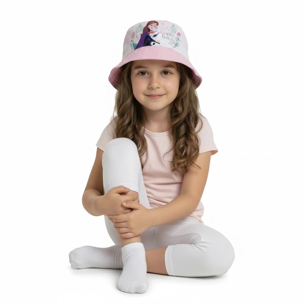 Detský letný klobúk Frozen pre dievčatá - ružový