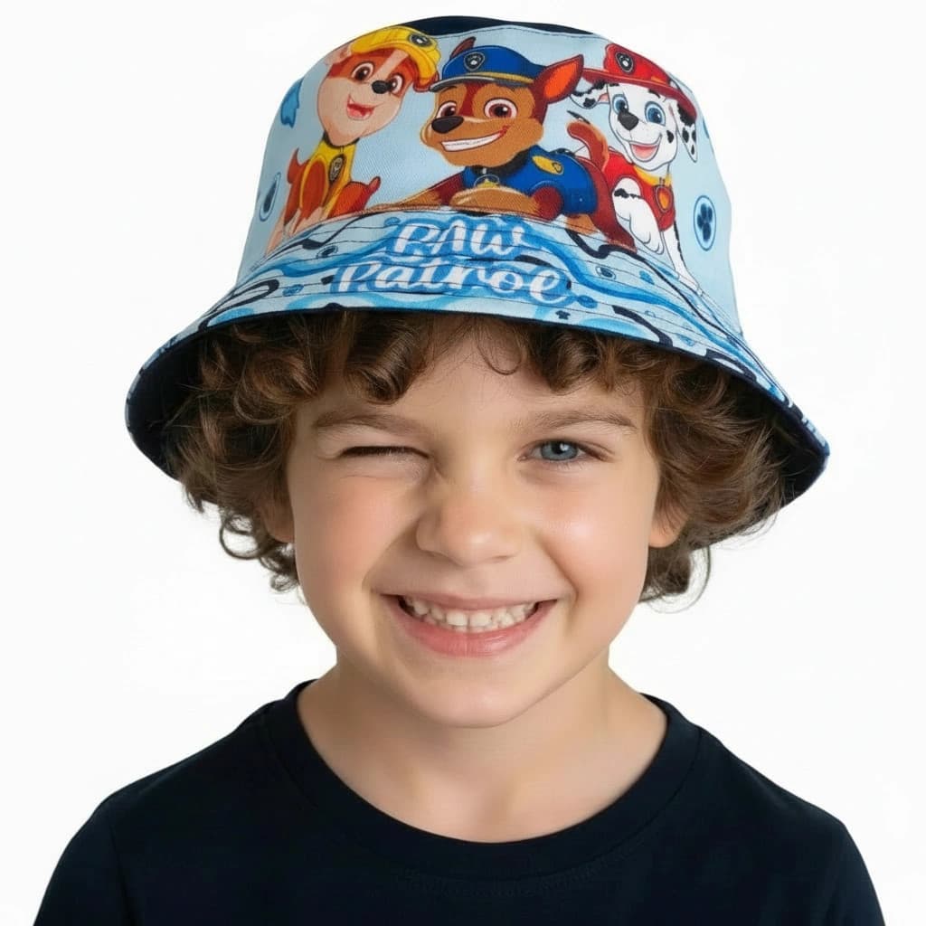 Detský letný klobúk Paw Patrol pre chlapcov - modrý