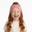 Rebrované čelenky Srdiečko - oranžová