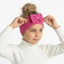 Rebrované čelenky Mašlička - ružová