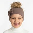Rebrované čelenky Mašlička - hnedá