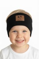 Rebrovaná chlapčenská čelenka - čierna