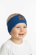 Rebrovaná chlapčenská čelenka - kráľovská modrá