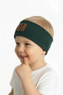 Rebrovaná chlapčenská čelenka - tmavozelená