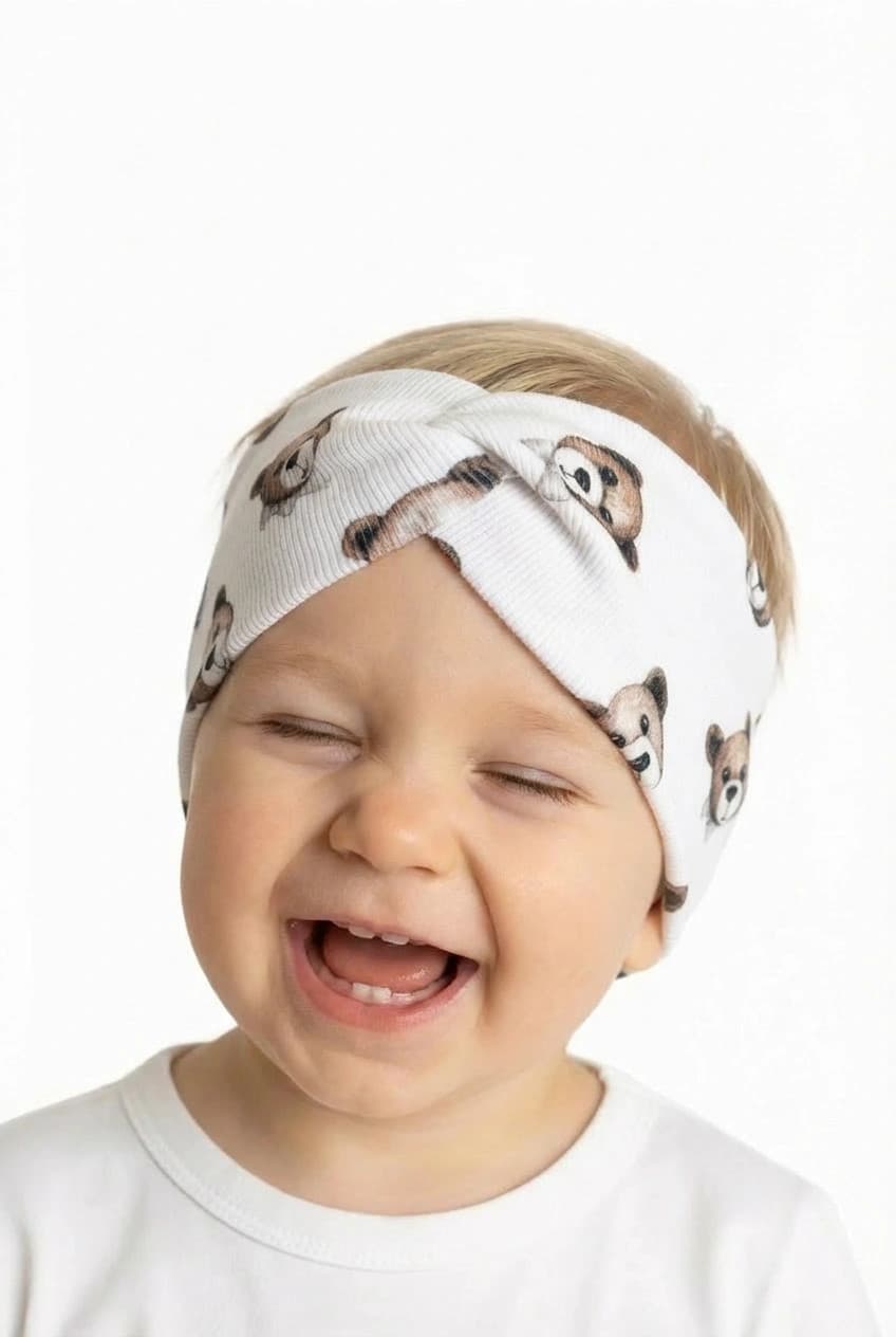 Rebrovaná čelenka - medvedík