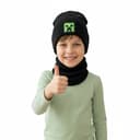 Chlapčenská čiapka s nákrčníkom creep - čierna