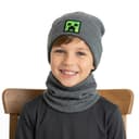 Chlapčenská čiapka s nákrčníkom creep - šedá