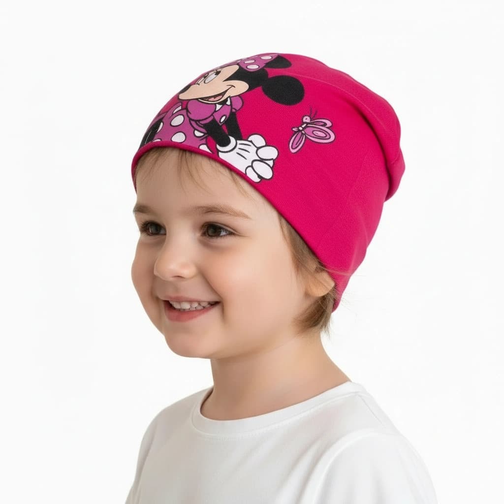 Dievčenská letná čiapka Minnie - ružová