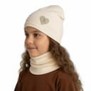 Prechodná čiapka s nákrčníkom Basic - smotanová