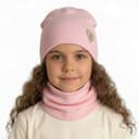 Prechodná čiapka s nákrčníkom Basic - lososová