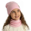 Prechodná čiapka s nákrčníkom Basic - bledoružová