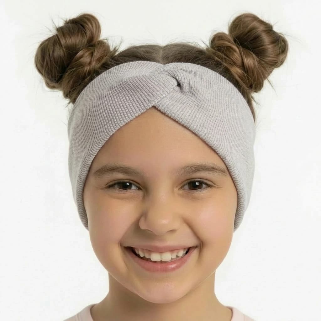 Rebrovaná čelenka - smotanová