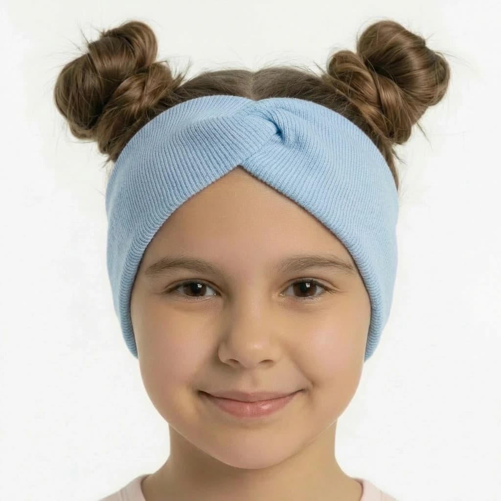 Rebrovaná čelenka - modrá