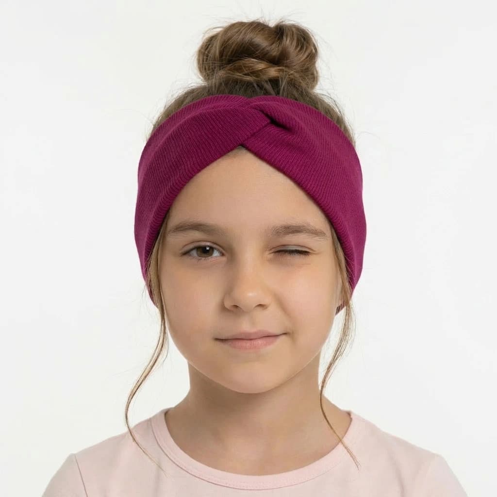 Rebrovaná čelenka -magenta