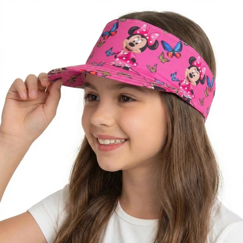 Dievčenská letná čelenka so šiltom - ružová Minnie