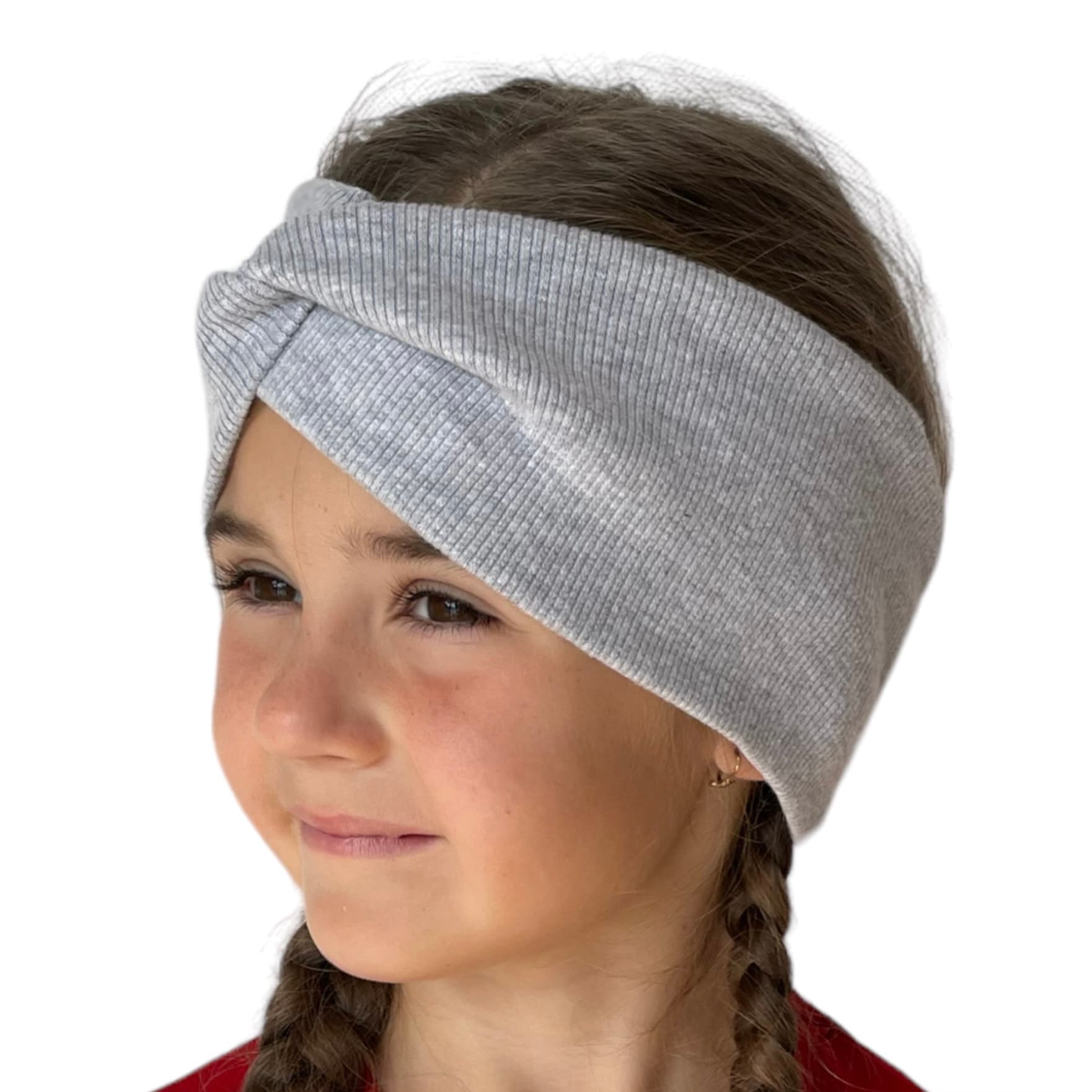 Rebrovaná čelenka - sivá